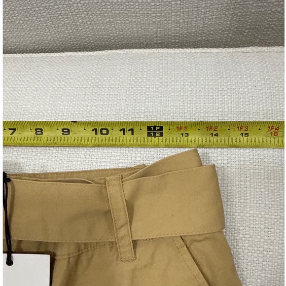 Who What Wear Wide Leg Pants Womens 6 Khaki High Rise Belted Cotton NWT - Picture 2 of 8